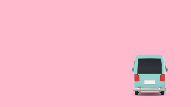 istock Mini Bus Car on Pink Background 1779388181