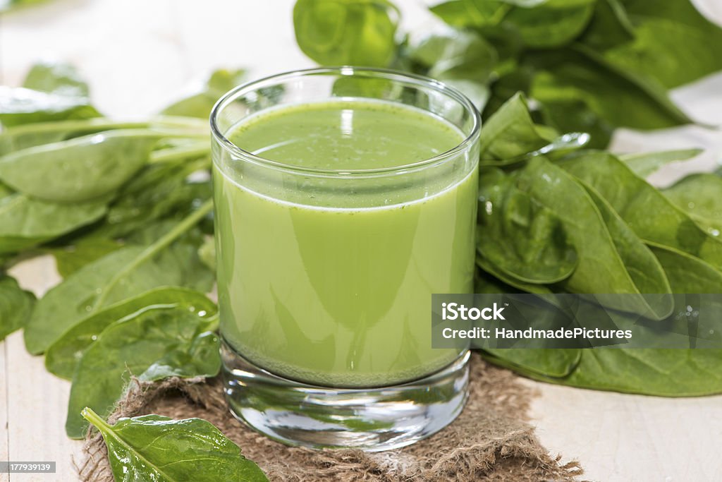 Fresh made Spinach Juice Fresh homemade Spinach Juice in a glass Agriculture Stock Photo