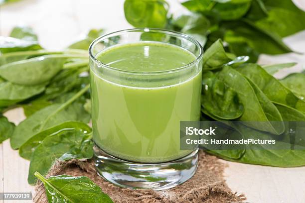 Fresh Made Spinach Juice Stock Photo - Download Image Now - Agriculture, Appetizer, Close-up