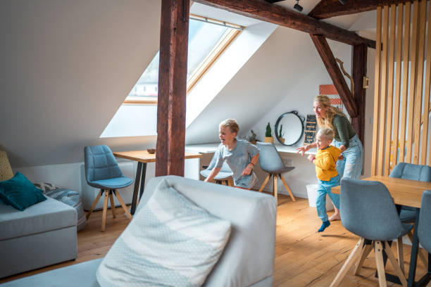 istock Caucasian Family Having a Fun Pillow Fight 1779448123