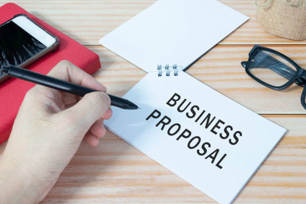 istock Business proposal text written on notepad on office desk. Business concept. 1779500212