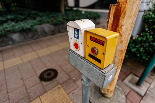 Pedestrian buttons in Tokyo