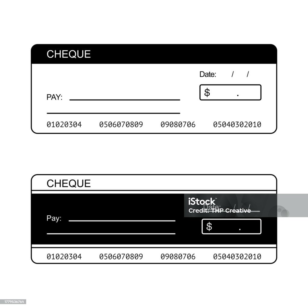 Cheque Example Australia Blank Cheque Vector Stock Illustration - Download Image Now ...