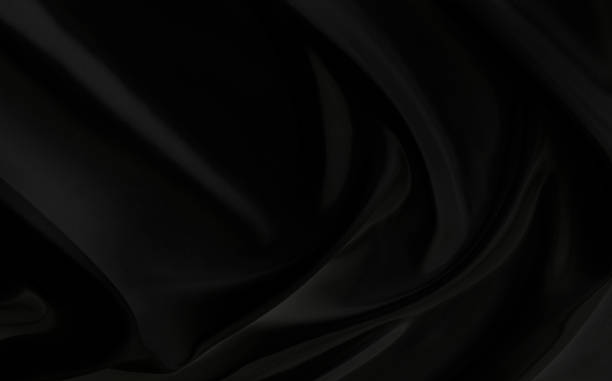 Black gray satin dark fabric texture luxurious shiny that is abstract silk cloth background.