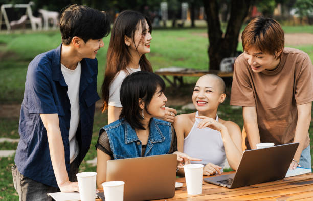 istock Image of a group of Asian students studying together 1779570875
