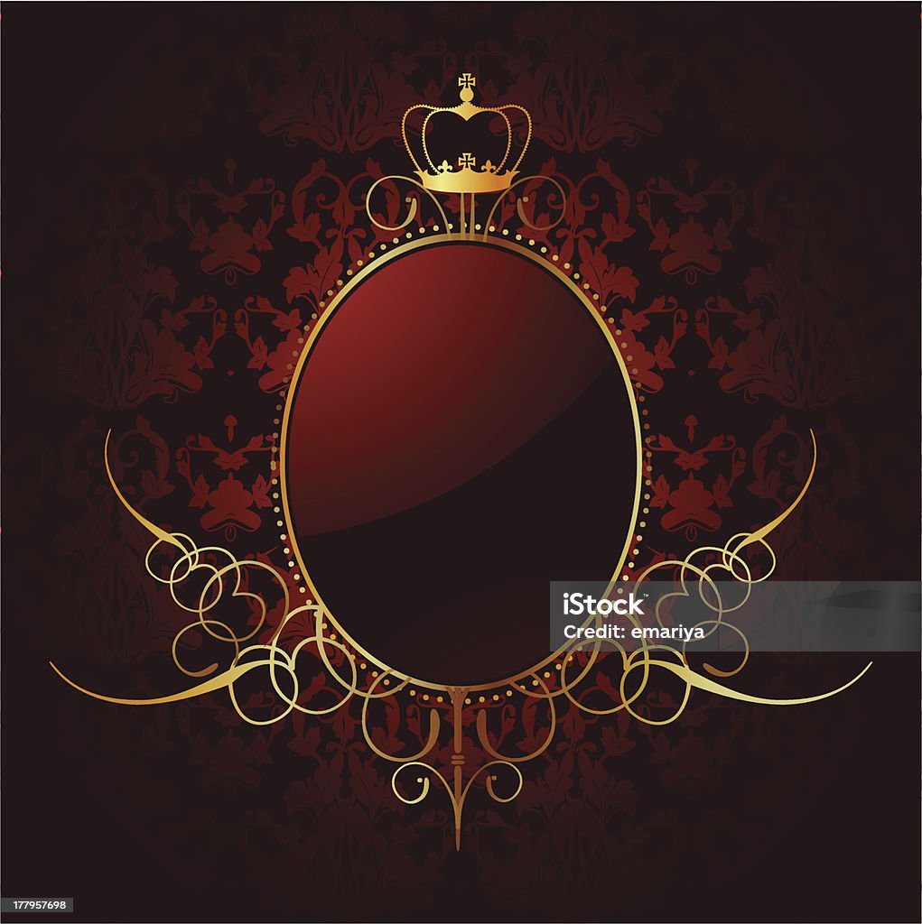 Royal red background with golden frame. Vector Royal background with golden frame. Vector illustration Aristocracy stock vector