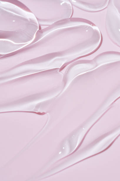istock Cosmetic cream transparent liquid gel serum texture with micro bubble on pink background beauty concept 1779583295