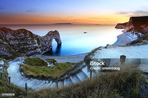 Picturesque Photo Of Durdle Door Sunset Stock Photo - Download Image Now - Durdle Door, Jurassic Coast World Heritage Site, Dorset - England