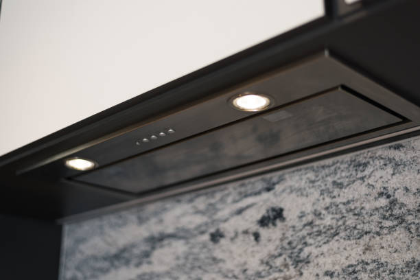 istock Clean modern kitchen range hood closeup 1779597389