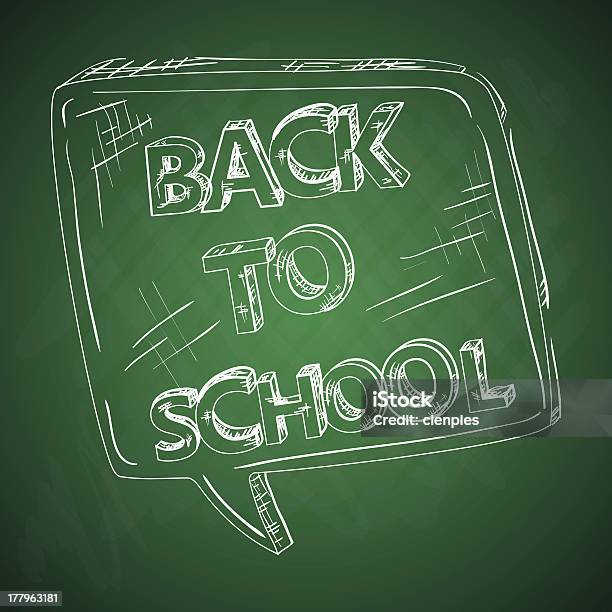 Social Back To School Stock Illustration - Download Image Now - Back to School, Bubble, Chalk Drawing