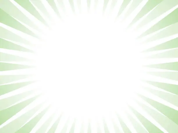Vector illustration of Concentrated line frame with light color and gentle atmosphere_green