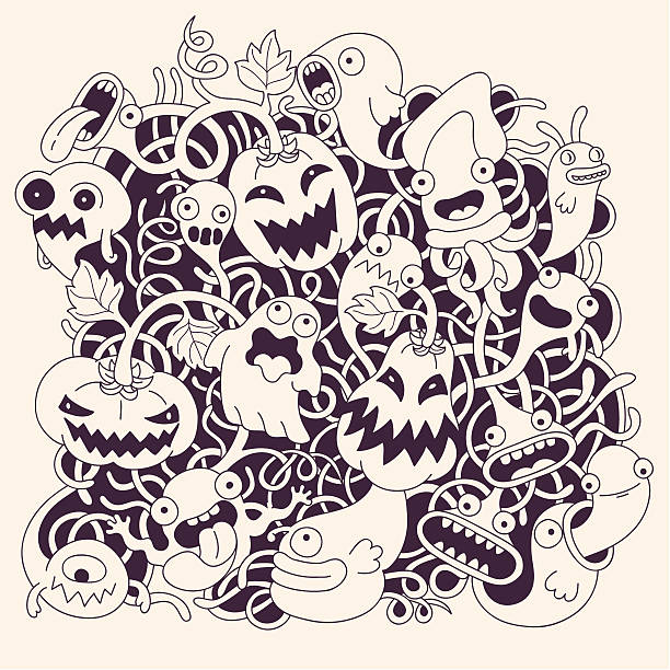 Halloween tło – artystyczna grafika wektorowa