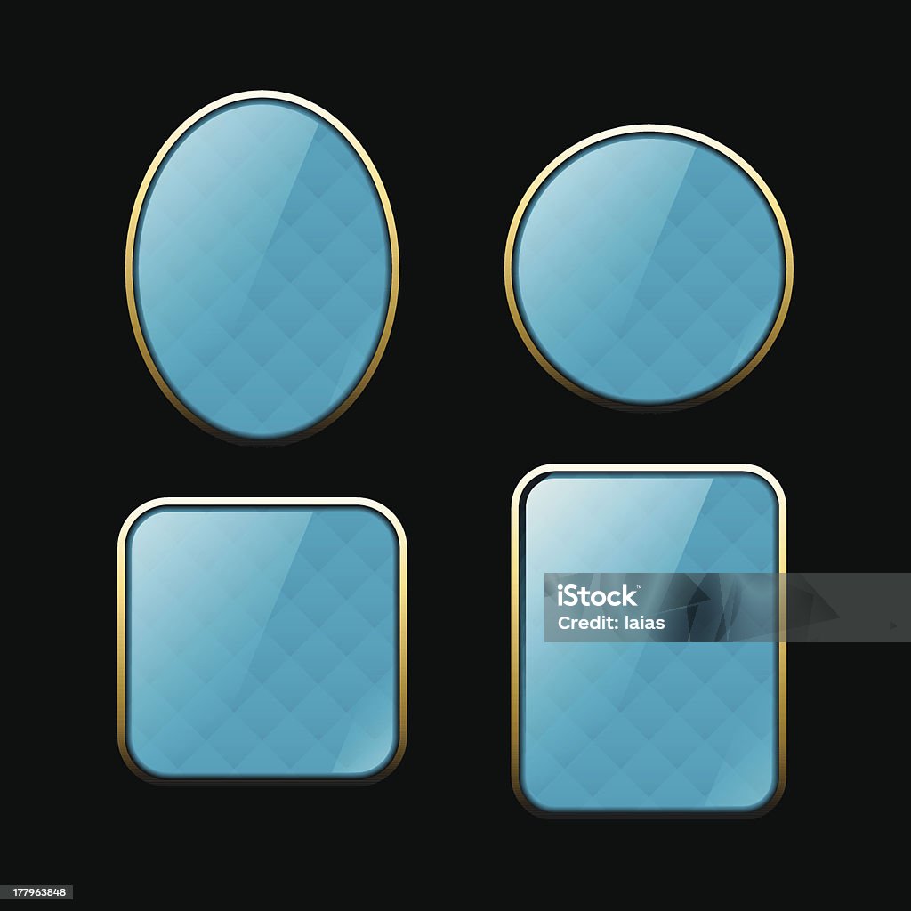 Style Frame Blue Classic Vintage Style Glossy Blue Frame Stock Illustration - Download ...