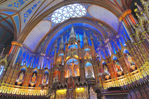 Notre Dame Basilica in Montreal is one of the most beautiful church in the world.