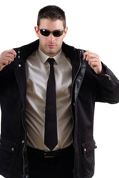 istock Man on a suit with jacket and dark glasses 177966007