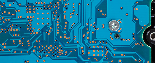 Close up of computer circuit board