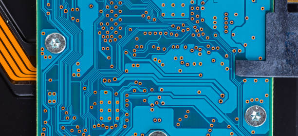 istock Close up of computer circuit board 1779661236