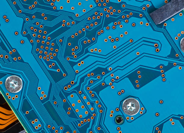 Close up of computer circuit board