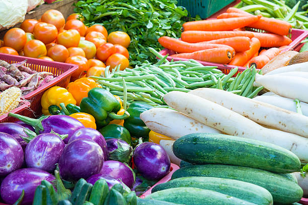 istock Vegetables Stand in Wet Market 177969274