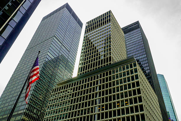 istock Corporate Buildings and American Flag 177971469