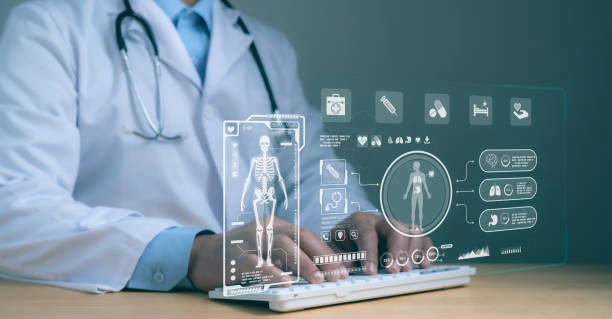 istock Doctor work with experiences a virtual interface with human body analysis. Digital healthcare and network connectivity on a modern interface. medical technology and futuristic concept 1779718956