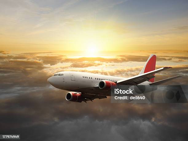 Airplane In Sky Stock Photo - Download Image Now - Aerospace Industry, Air Vehicle, Airplane