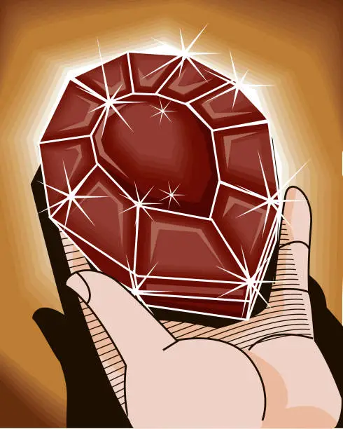 Vector illustration of diamond chocolate