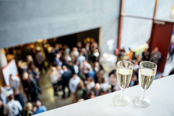 シャンペンレセプション - party business toast champagne ストックフォトと画像