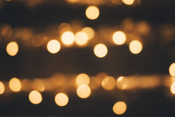 istock Blurred golden lights on a black background. 1779816310