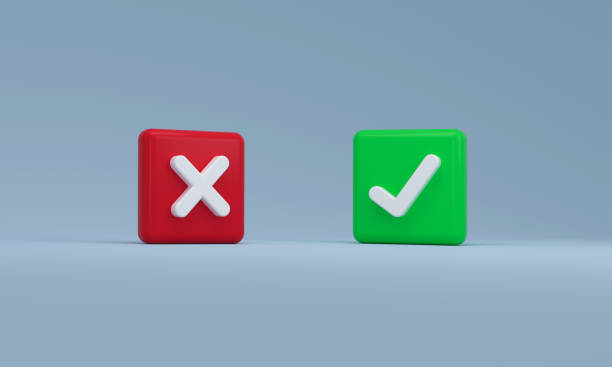 istock Right check and Wrong mark. YES and NO button for vote, decision on blue back 1779820158