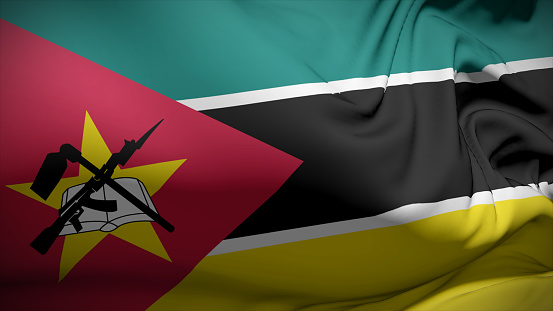 Flag and coat of arms of Republic of Zimbabwe on a textured background. Concept collage.