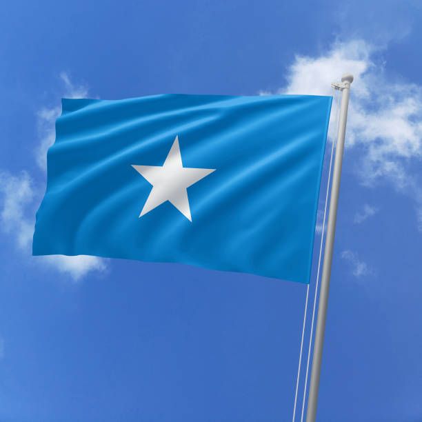 istock Somalia flag fluttering in the wind on sky. 1779833627