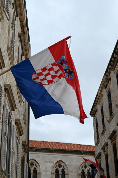 istock Croatia flag closeup 1779834377
