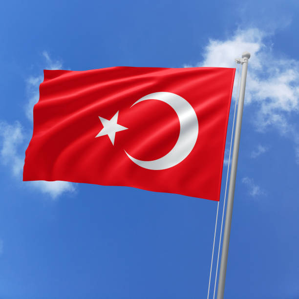 istock Turkey flag fluttering in the wind on sky. 1779834741