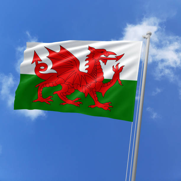 istock Wales flag fluttering in the wind on sky. 1779835291