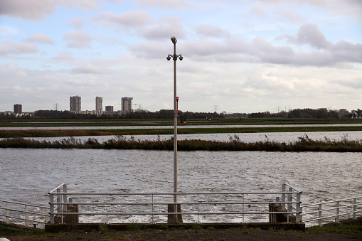 Water storage to prevent flooding in the Eendragtspolder where 4 million cubic meter water can be stored to prevent high water in Rotterdam, the Netherlands