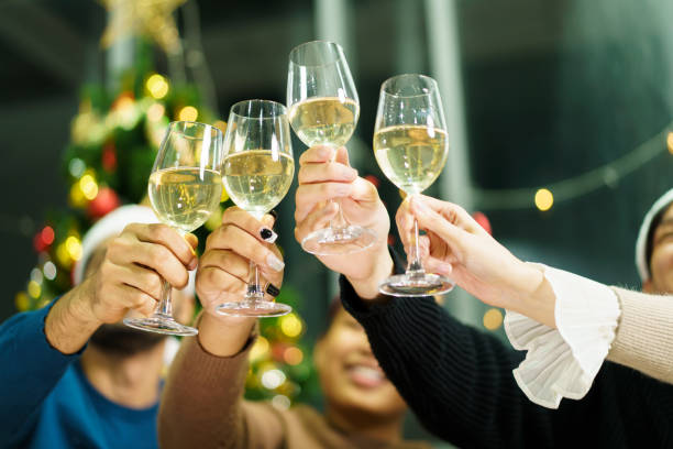 istock People celebrating Christmas party. 1779869298