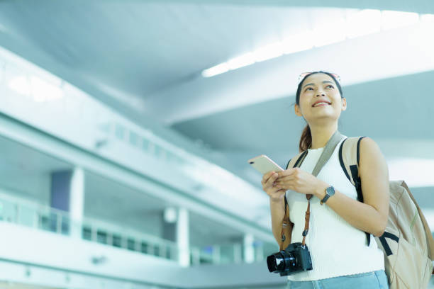 istock Woman passenger at transportation terminal. 1779869843