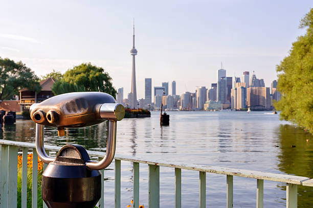 istock Binoculars and a view of Toronto from island 177987843
