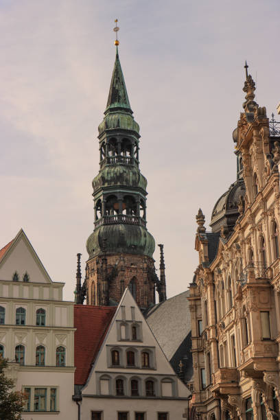 Market Facades With Cathedral Tower