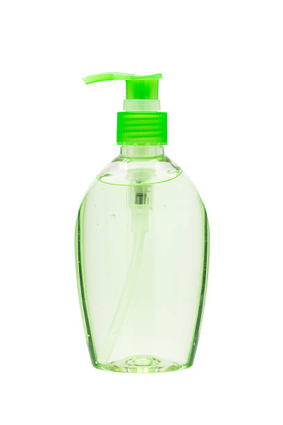 mano disinfettante bottiglia - liquid soap beauty and health isolated on white isolated foto e immagini stock