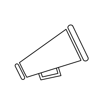 Hand Drawn Megaphone Icon Vector Illustration. Marketing, Announcement, Advertising.