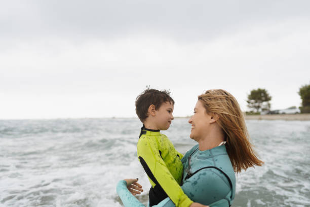 istock Gloomy day on the beach with my mom 1779908722