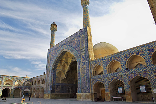 Isfahan, Iran - 03 Oct 2012: Jameh Mosque in Isfahan, Iran