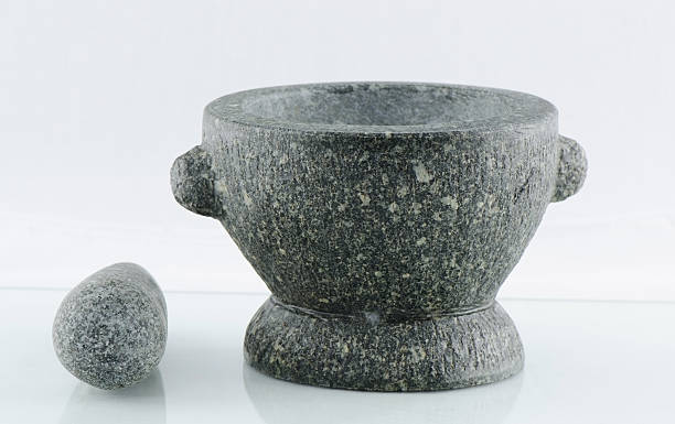 Stone Mortar and Pestle stock photo