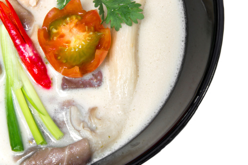 Thai Chicken Soup in Coconut Milk or  tom kha kai