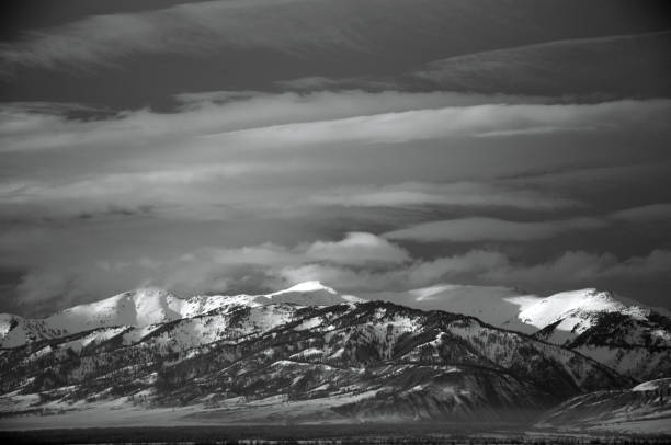 istock Cold snowy mountain landscape at sunset. 1779962903