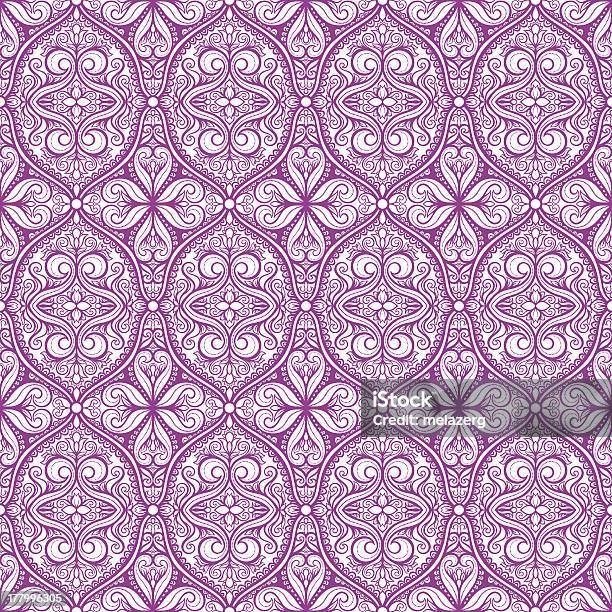Beautiful Purple Pattern Stock Illustration - Download Image Now - Abstract, Backgrounds, Baroque Style