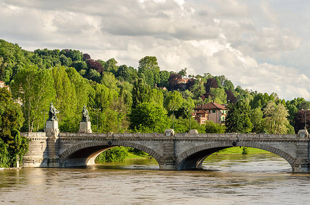istock Turin, bridge on river Po and hills 177998651