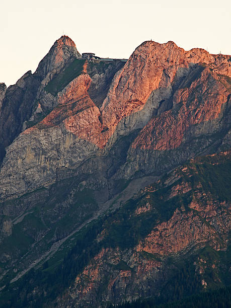 Mount Pilatus in red